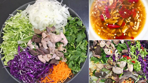 Gỏi lòng mề bắp cải