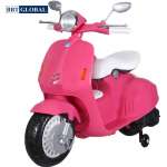 Xe máy điện Vespa trẻ em cao cấp 12V màu hồng BBT-666B-H