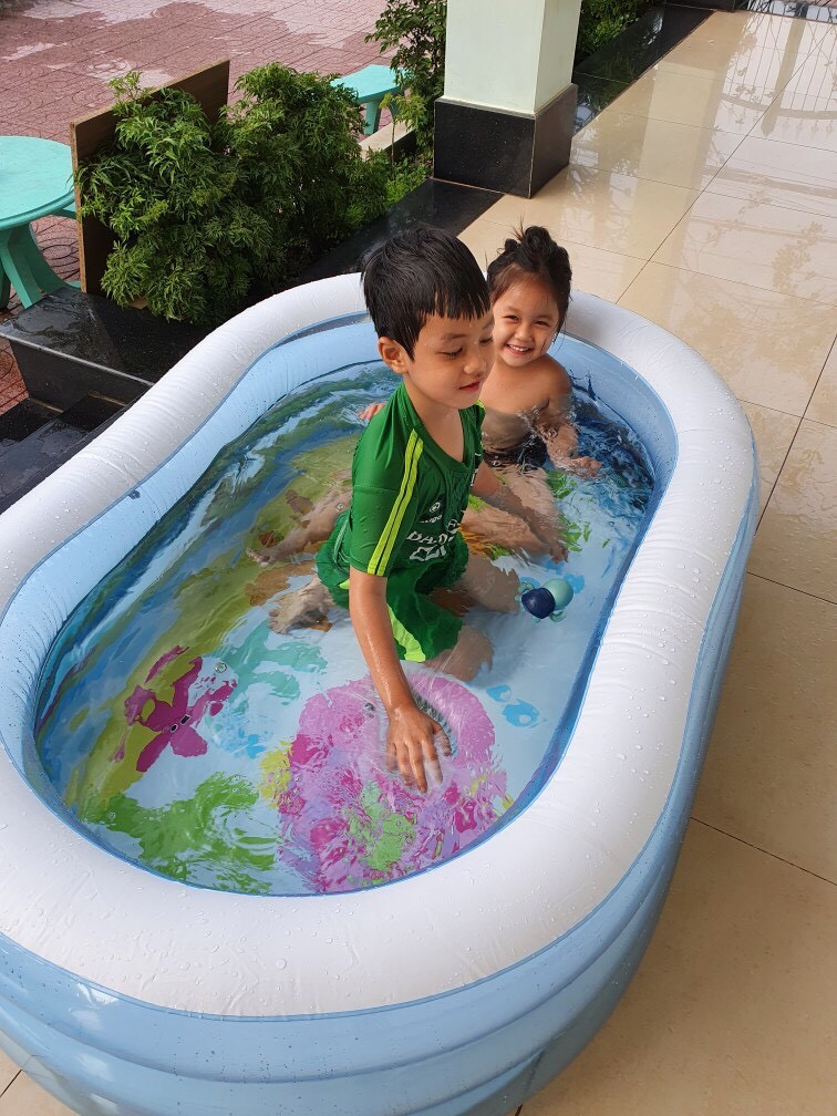 Bể bơi phao mini 3 tầng cho bé hình oval INTEX 57482 - Intex Việt Nam