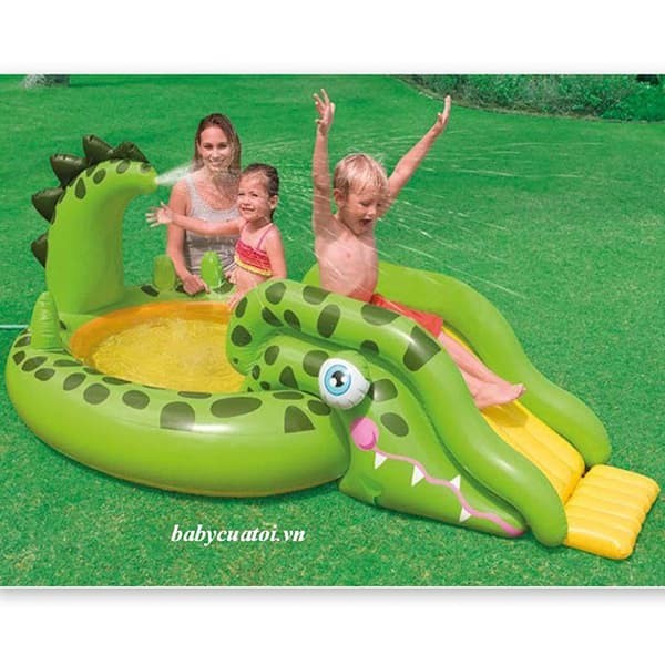 Bể bơi phao cầu trượt khủng long Intex 57132