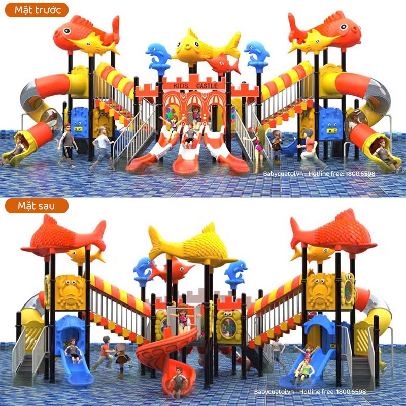 Cầu trượt liên hoàn công viên nước SH-S15