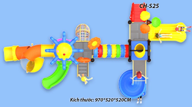 Cầu trượt liên hoàn công viên nước SH-S25