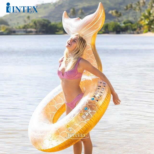 Phao bơi tròn đuôi cá cao cấp INTEX 56258