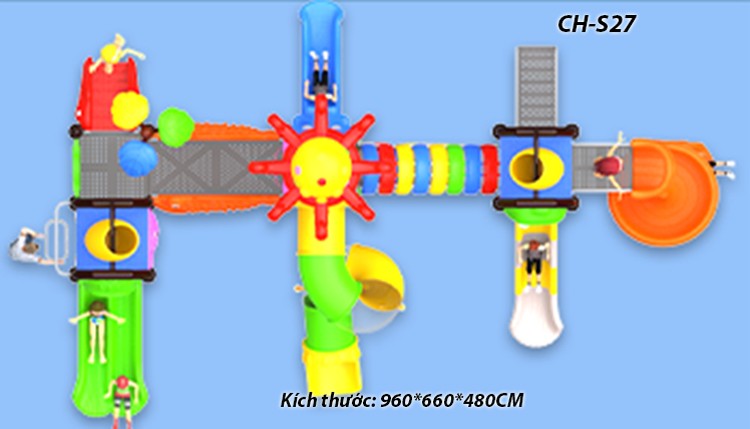 Cầu trượt liên hoàn công viên nước SH-S27