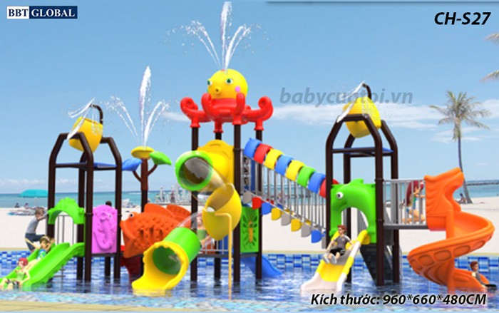 Cầu trượt liên hoàn công viên nước SH-S27