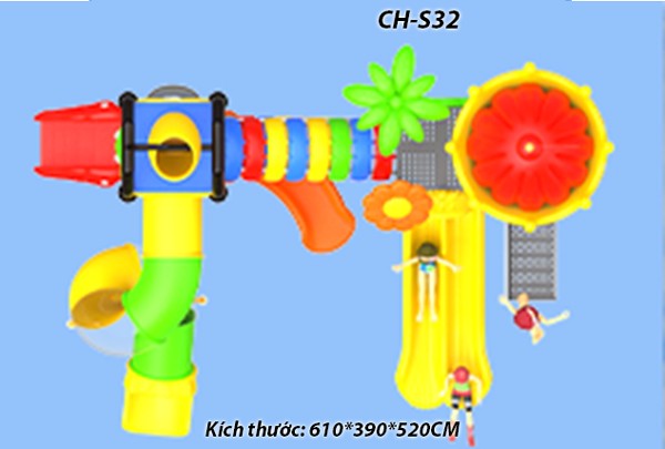Cầu trượt liên hoàn công viên nước SH-S32