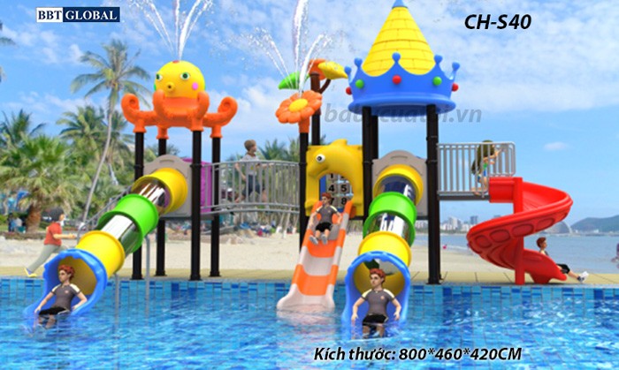 Cầu trượt liên hoàn công viên nước SH-S40