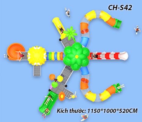 Cầu trượt liên hoàn công viên nước SH-S42