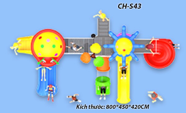 Cầu trượt liên hoàn công viên nước SH-S43