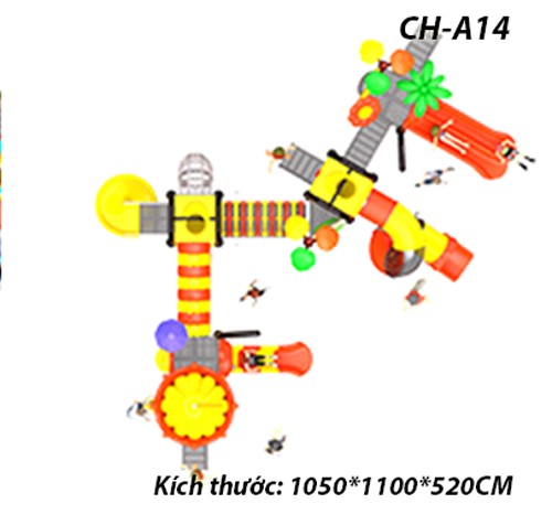 Cầu trượt liên hoàn công viên nước SH-A14