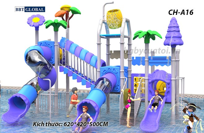 Cầu trượt liên hoàn công viên nước SH-A16