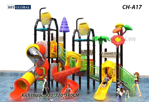 Cầu trượt liên hoàn công viên nước SH-A17