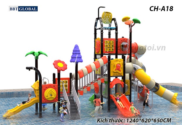 Cầu trượt liên hoàn công viên nước SH-A18