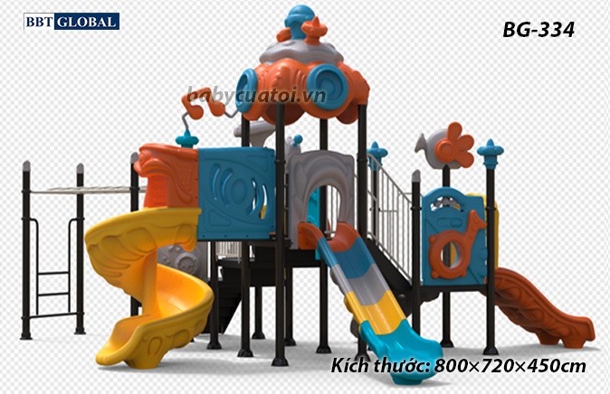 Cầu trượt liên hoàn cao cấp nhập khẩu BG-334