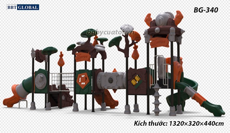 Cầu trượt liên hoàn cao cấp nhập khẩu BG-340