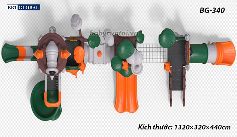 Cầu trượt liên hoàn cao cấp nhập khẩu BG-340