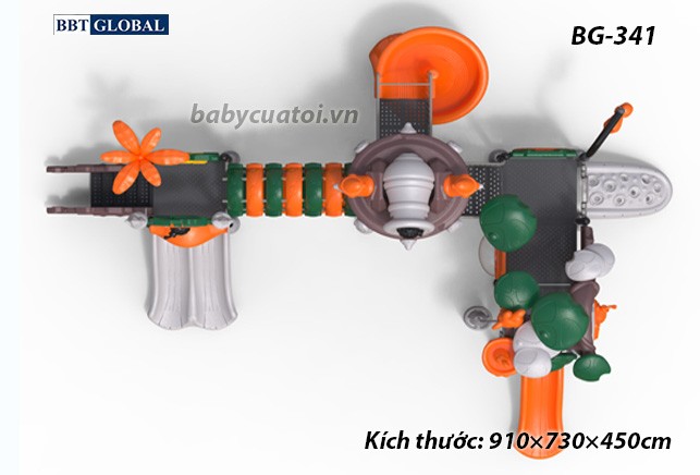 Cầu trượt liên hoàn cao cấp nhập khẩu BG-341