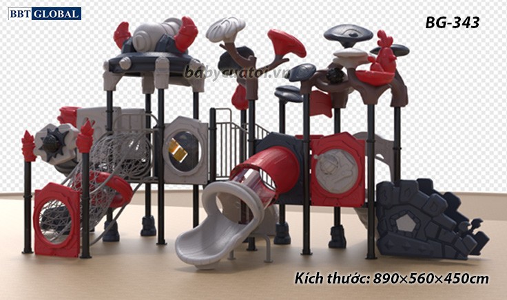 Cầu trượt liên hoàn cao cấp nhập khẩu BG-343