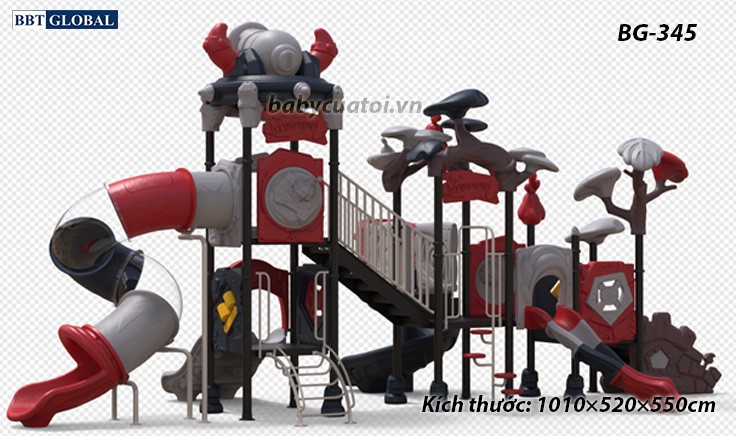 Cầu trượt liên hoàn cao cấp nhập khẩu BG-345