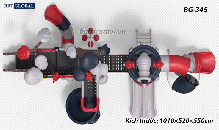 Cầu trượt liên hoàn cao cấp nhập khẩu BG-345