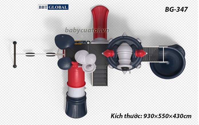 Cầu trượt liên hoàn cao cấp nhập khẩu BG-347
