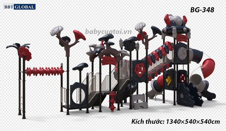 Cầu trượt liên hoàn cao cấp nhập khẩu BG-348