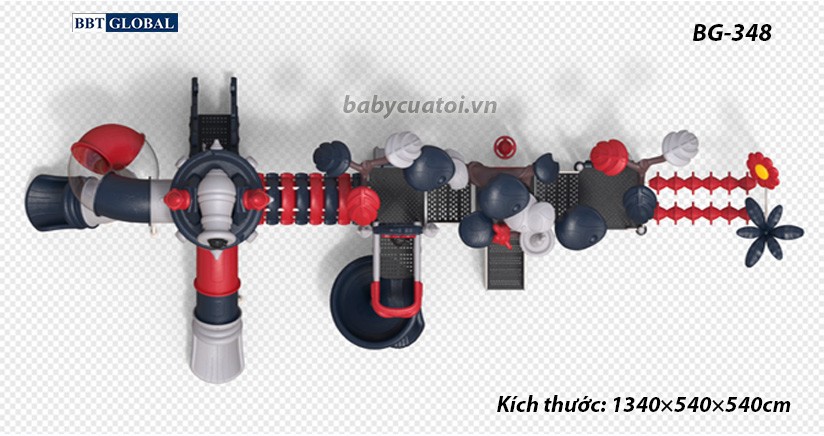 Cầu trượt liên hoàn cao cấp nhập khẩu BG-348