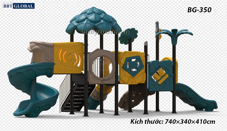 Cầu trượt liên hoàn cao cấp nhập khẩu BG-350