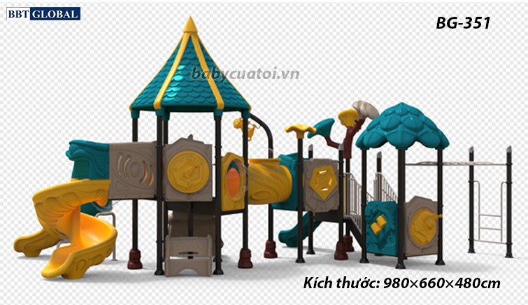 Cầu trượt liên hoàn cao cấp nhập khẩu BG-351