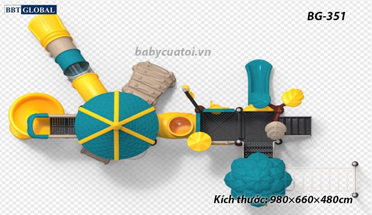 Cầu trượt liên hoàn cao cấp nhập khẩu BG-351