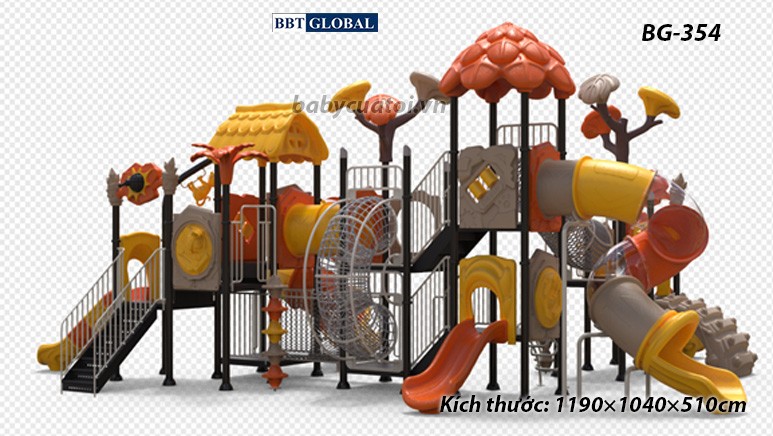 Cầu trượt liên hoàn cao cấp nhập khẩu BG-354