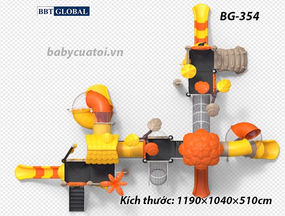 Cầu trượt liên hoàn cao cấp nhập khẩu BG-354