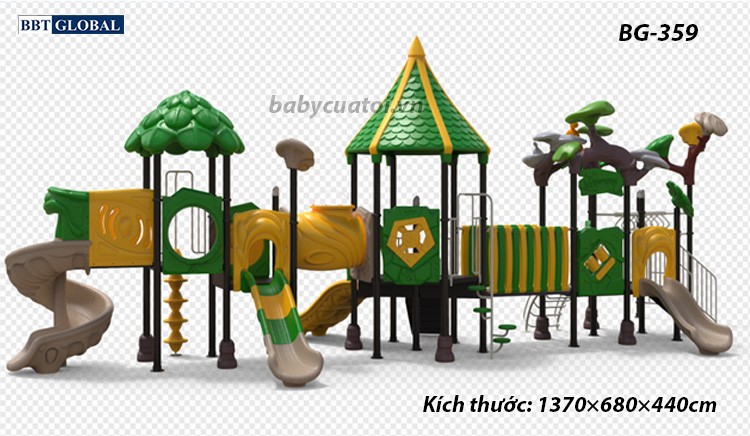 Cầu trượt liên hoàn cao cấp nhập khẩu BG-359