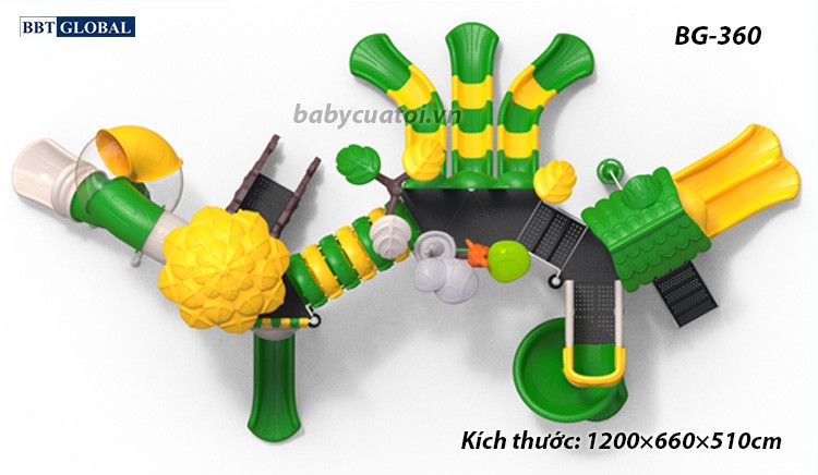 Cầu trượt liên hoàn cao cấp nhập khẩu BG-360