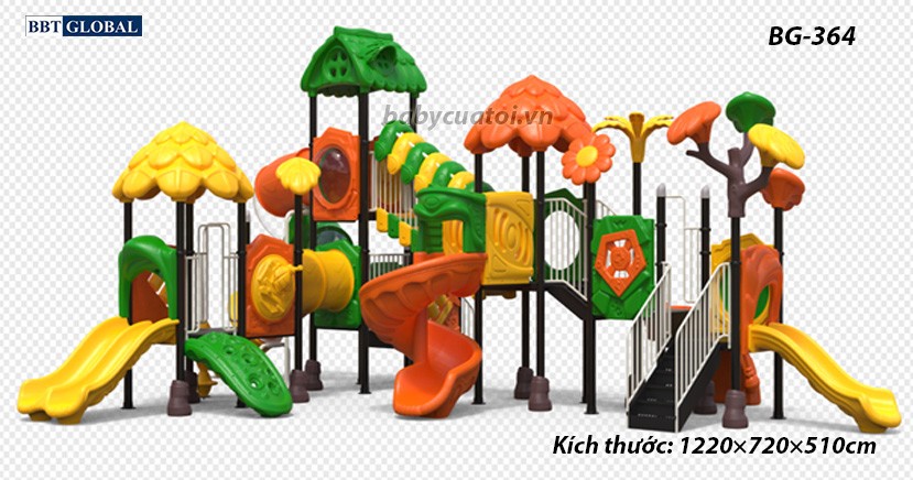 Cầu trượt liên hoàn cao cấp nhập khẩu BG-364