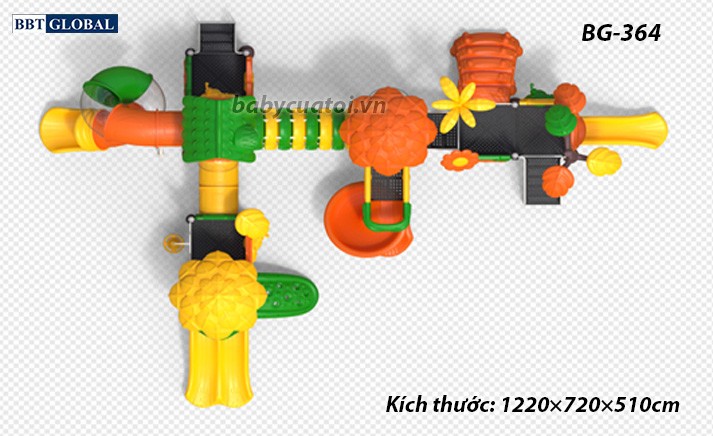Cầu trượt liên hoàn cao cấp nhập khẩu BG-364
