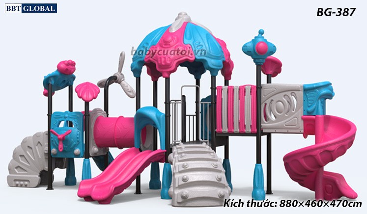 Cầu trượt liên hoàn cao cấp nhập khẩu BG-387