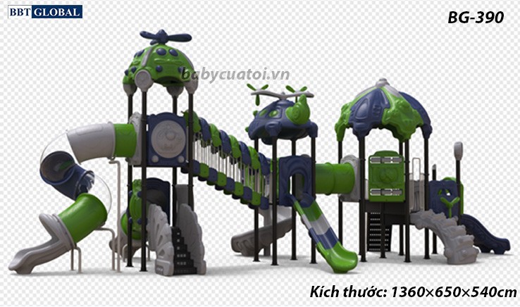 Cầu trượt liên hoàn cao cấp nhập khẩu BG-390