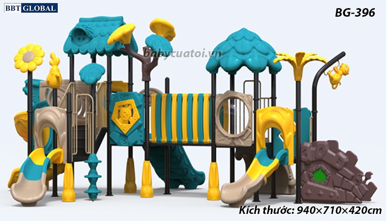 Cầu trượt liên hoàn cao cấp nhập khẩu BG-396