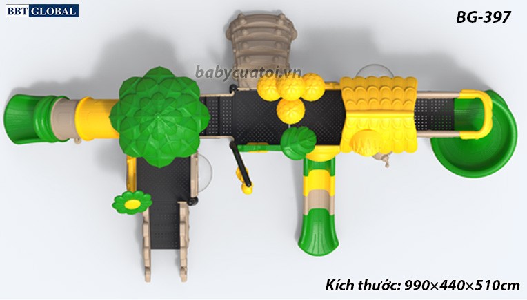 Cầu trượt liên hoàn cao cấp nhập khẩu BG-397