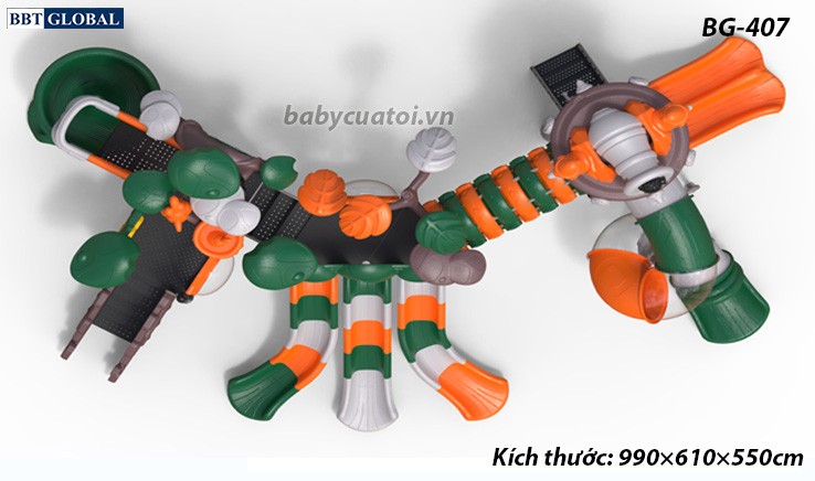 Cầu trượt liên hoàn cao cấp nhập khẩu BG-407