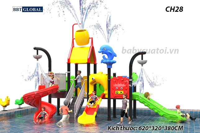 Cầu trượt liên hoàn công viên nước CH28