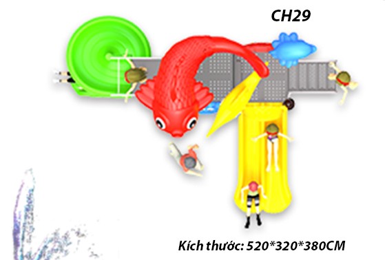 Cầu trượt liên hoàn công viên nước CH29