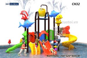 Cầu trượt liên hoàn công viên nước CH32