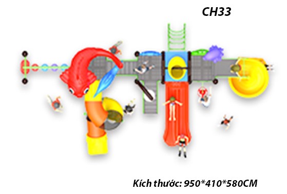Cầu trượt liên hoàn công viên nước CH33