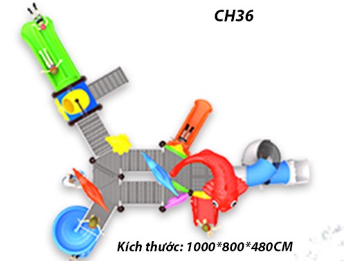 Cầu trượt liên hoàn công viên nước CH36