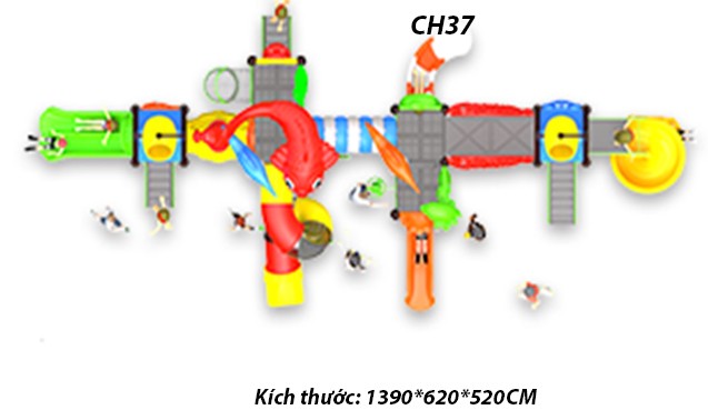 Cầu trượt liên hoàn công viên nước CH37