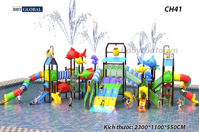 Cầu trượt liên hoàn công viên nước CH41