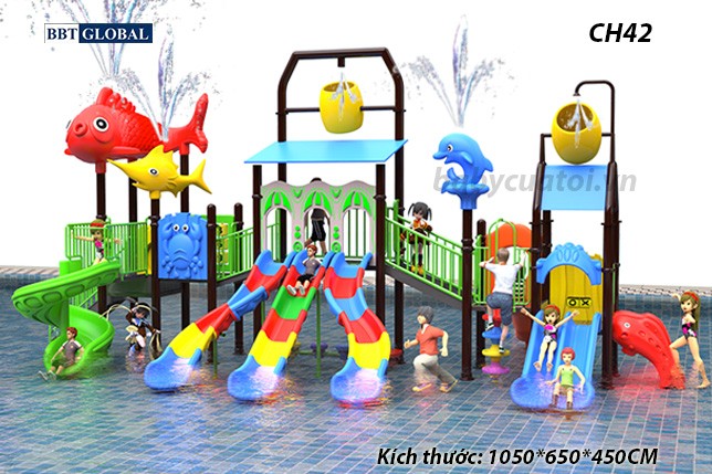 Cầu trượt liên hoàn công viên nước CH42