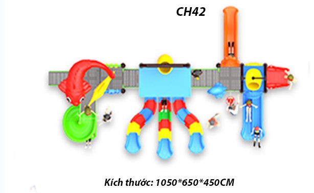 Cầu trượt liên hoàn công viên nước CH42